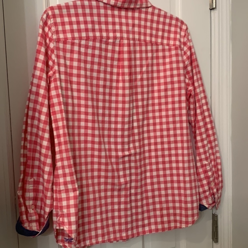 Talbots MP long sleeve pink check - Picture 3 of 6
